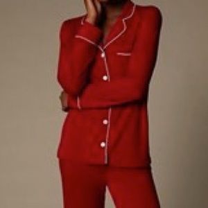 Love & Lore Red Piped PJ Set